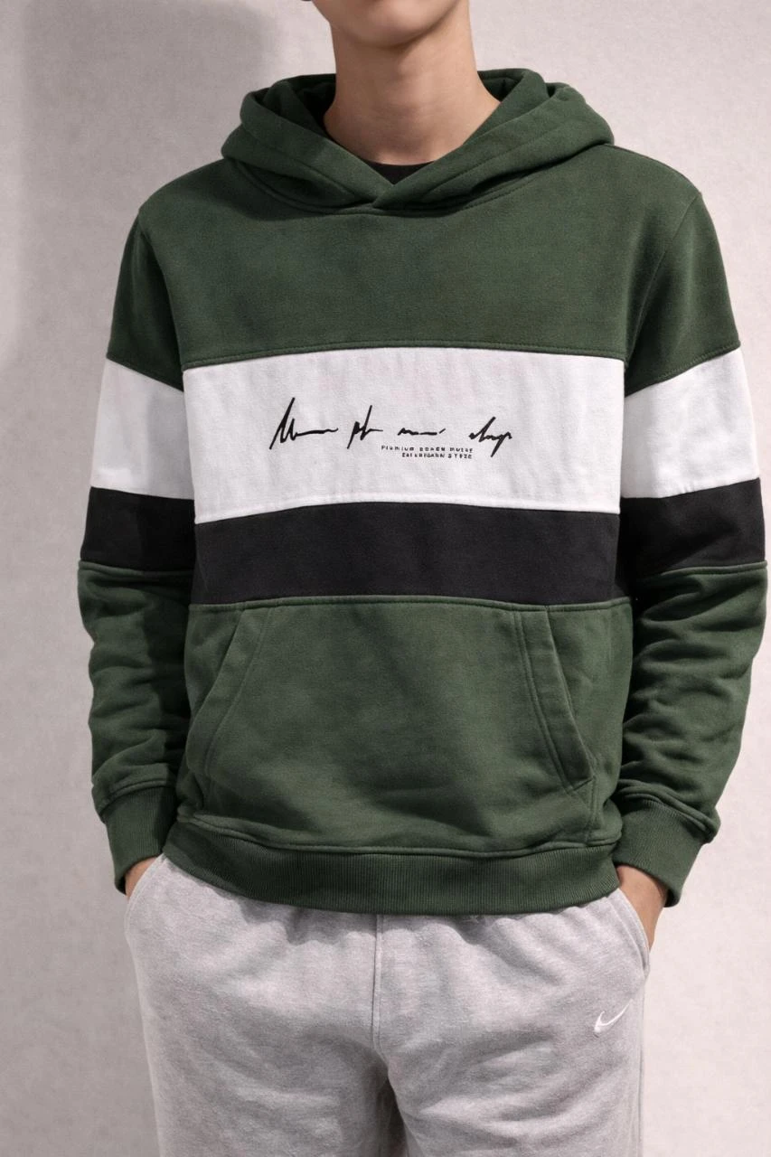 Sweat à capuche Zara ado 13-14ans vert – Style tendance & facile à porter